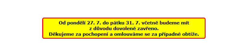 Dovolena 2026