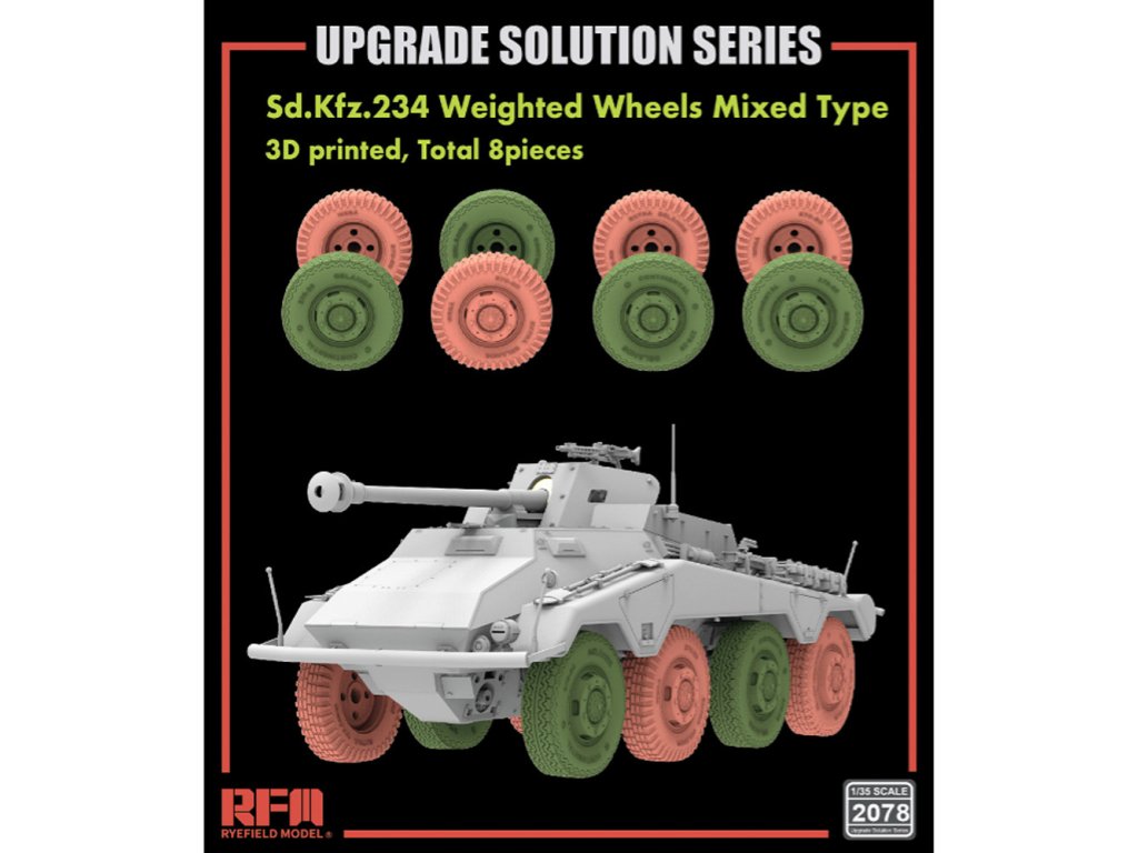 10307 1 35 sd kfz 234 printed wheels mixed type model kit