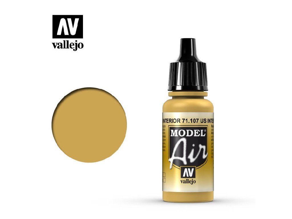Vallejo Model Air 71107 US Interior Yellow Color (18 ml)