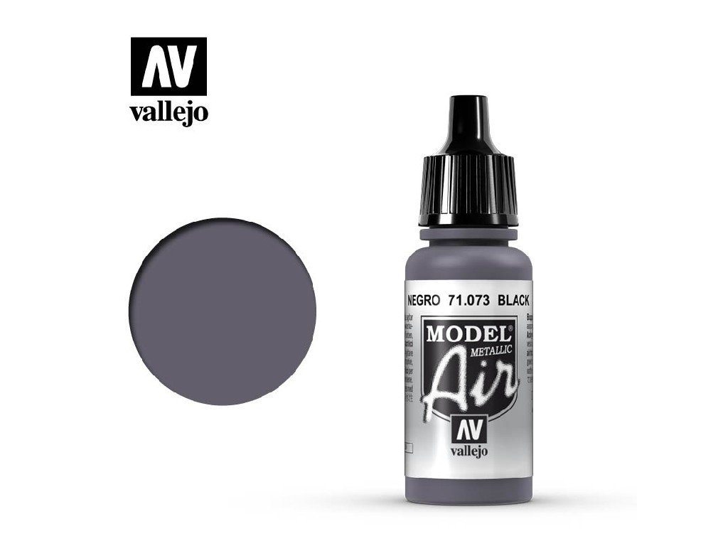 Akrylová barva pro Airbrush Vallejo Model Air 71073 Black (17ml)