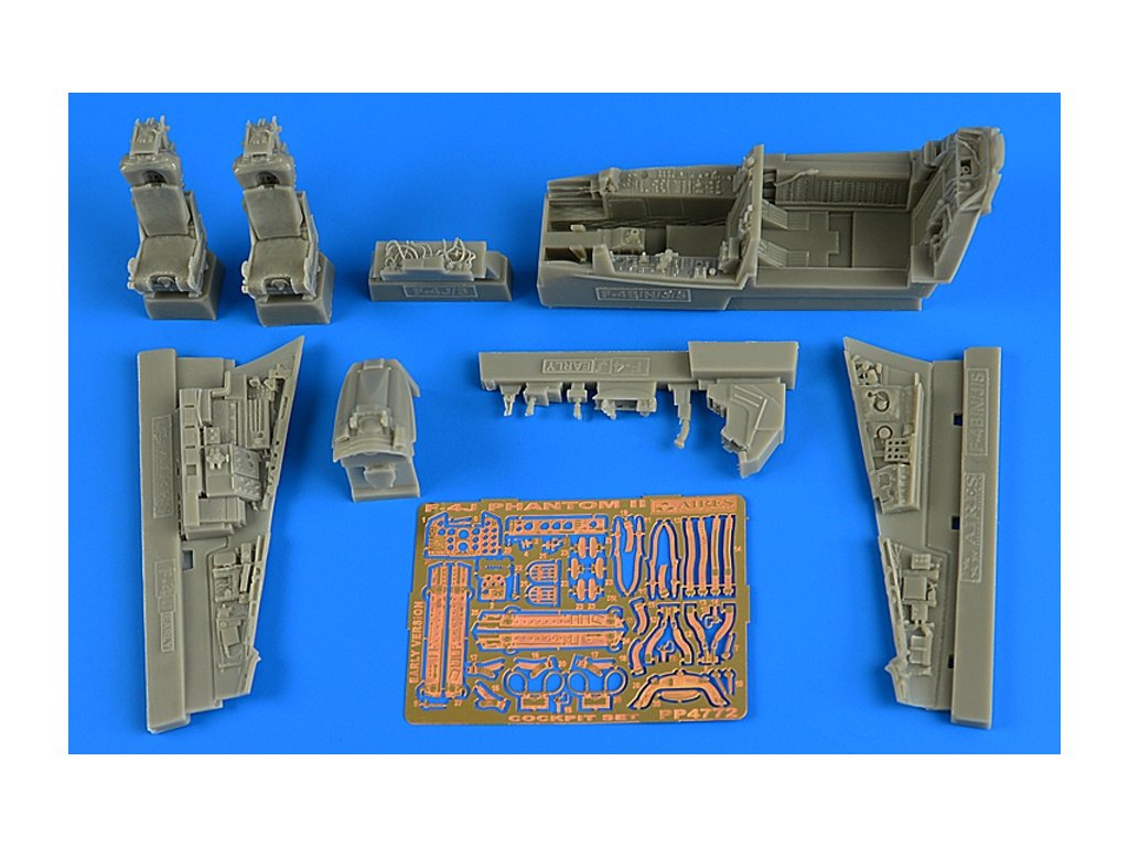 1/48 F-4J Phantom II (early v.) cockpit set for ZOUKEI-MURA kit