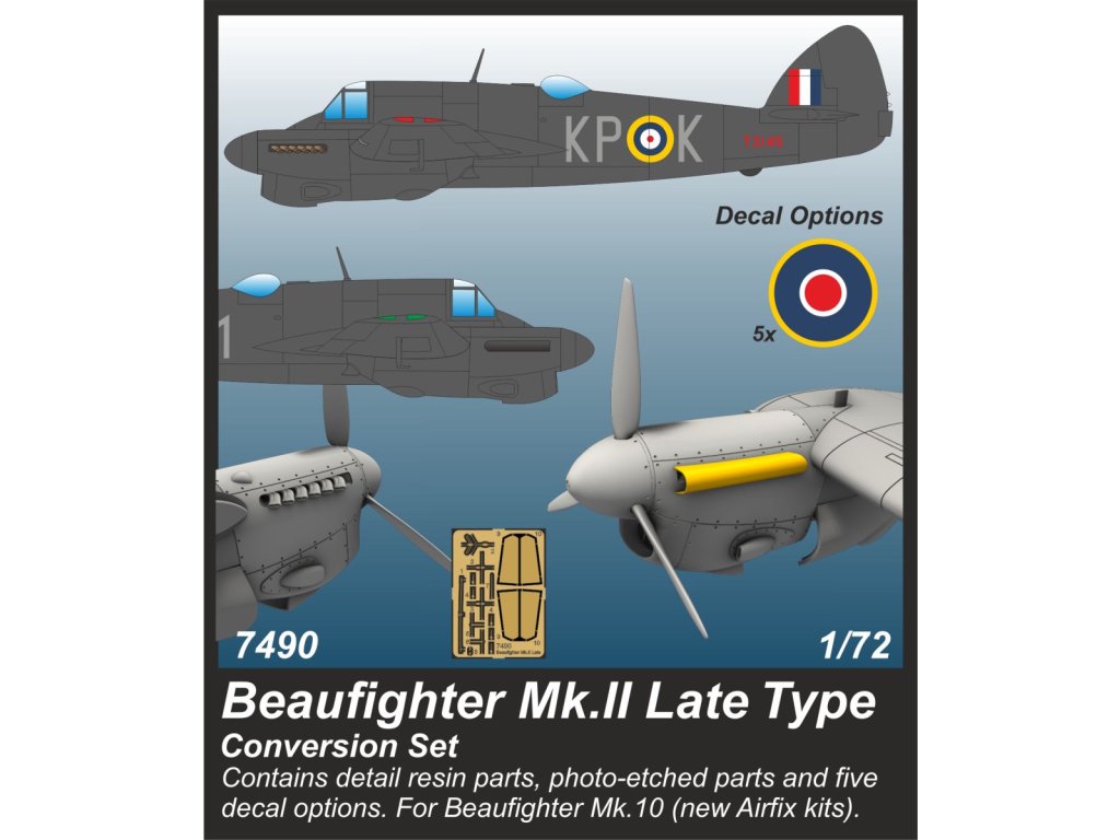 1/72 Beaufighter Mk.II Late Type Conversion set