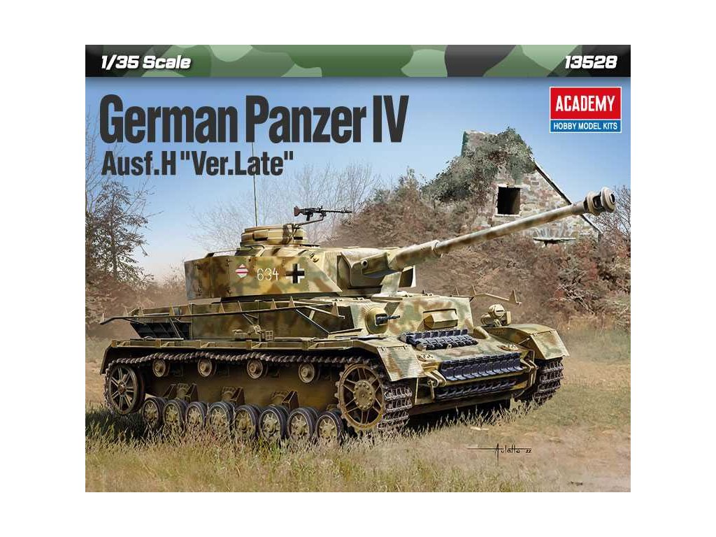 Model Kit tank 13528 - German Panzer IV Ausf.H "Ver.Late" (1:35)