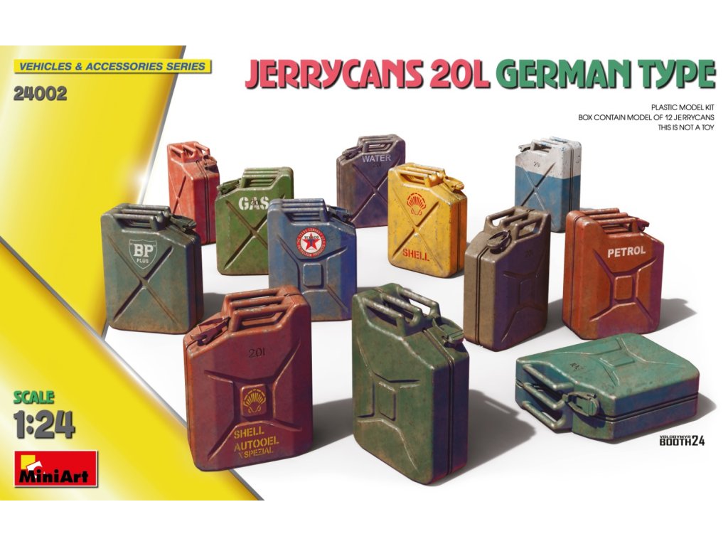 1/24 Jerrycans 20L German Type - Miniart