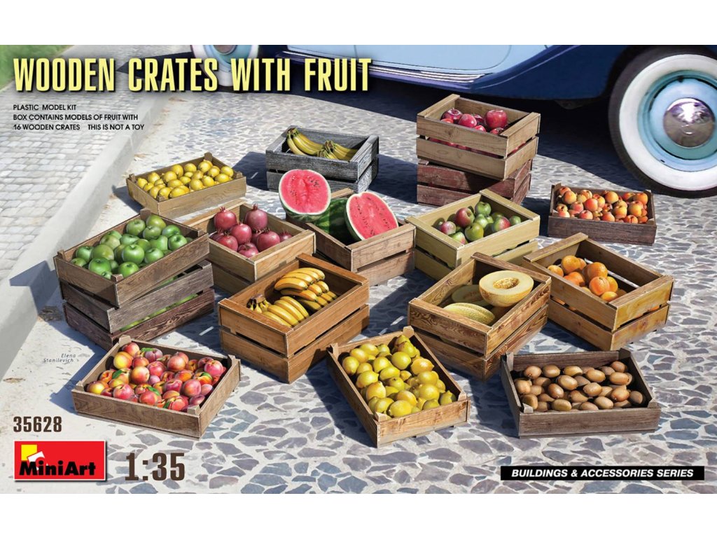 1/35 Wooden Crates with Fruit - Miniart