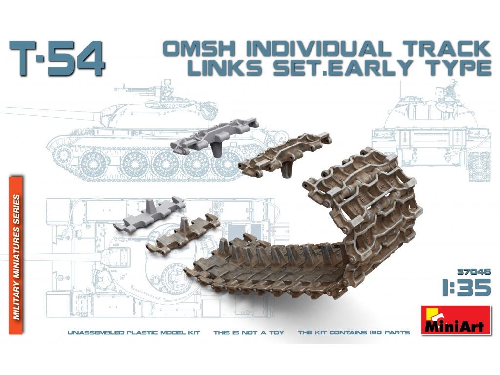 4511 1 35 t 54 omsh individual track links set early type miniart