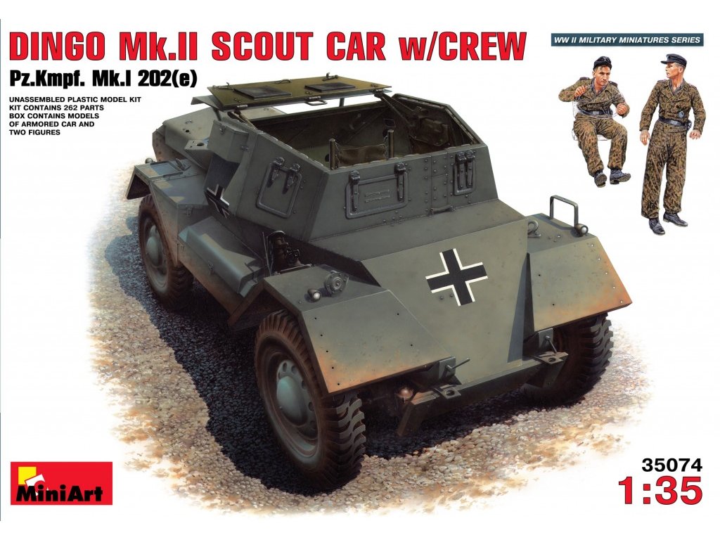 1/35 Dingo Mk II ( Pz.Kpfw.MK 1 202 (e)) w/crew  - Miniart