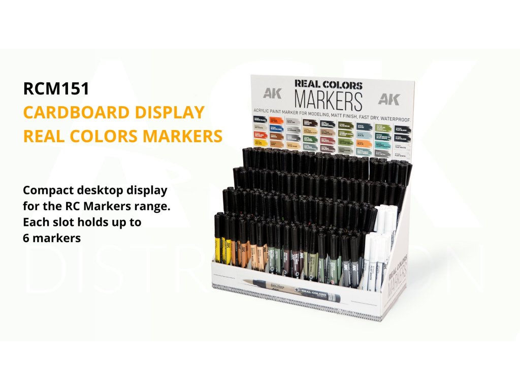 4628 42503 rcm151 cardboard display real colors markers