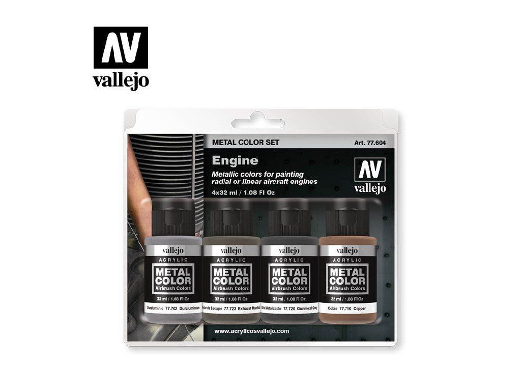 Vallejo Metal Color 77604 Engine 4 colors set (32 ml)