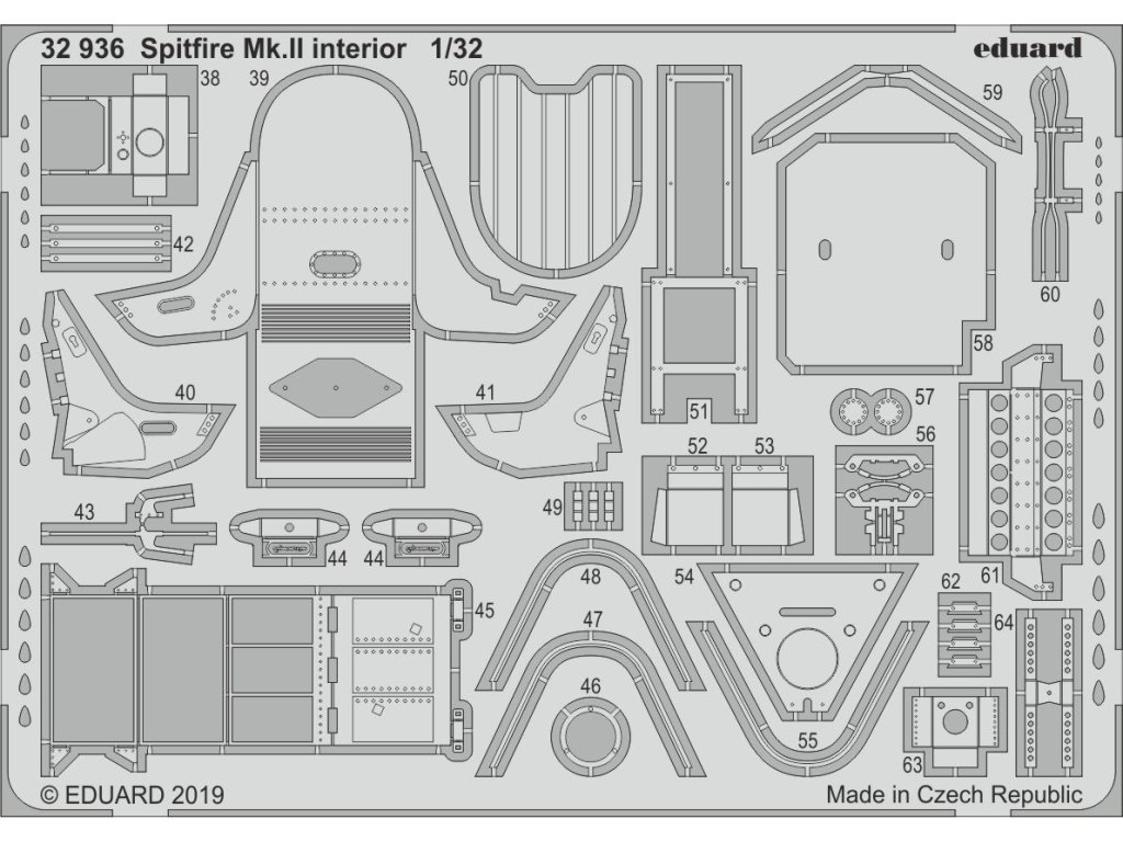 1/32 Spitfire Mk.II interior for REVELL kit