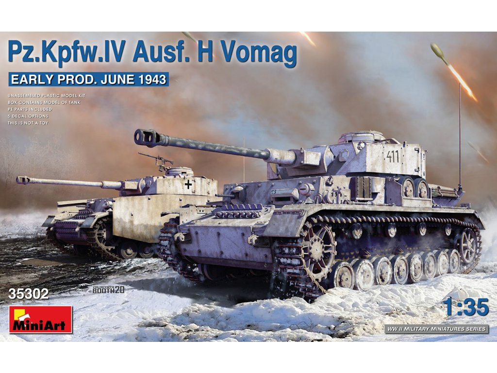 4922 1 35 pz kpfw iv ausf h vomag early prod june 1943 miniart