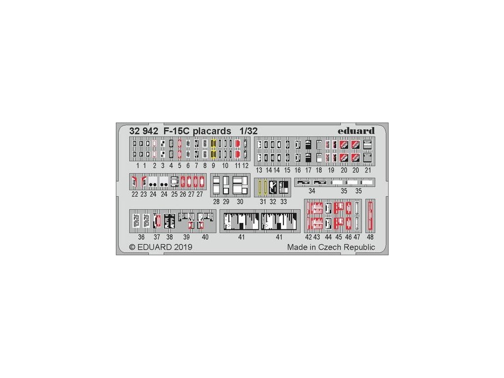 1/32 F-15C placards for TAMIYA kit