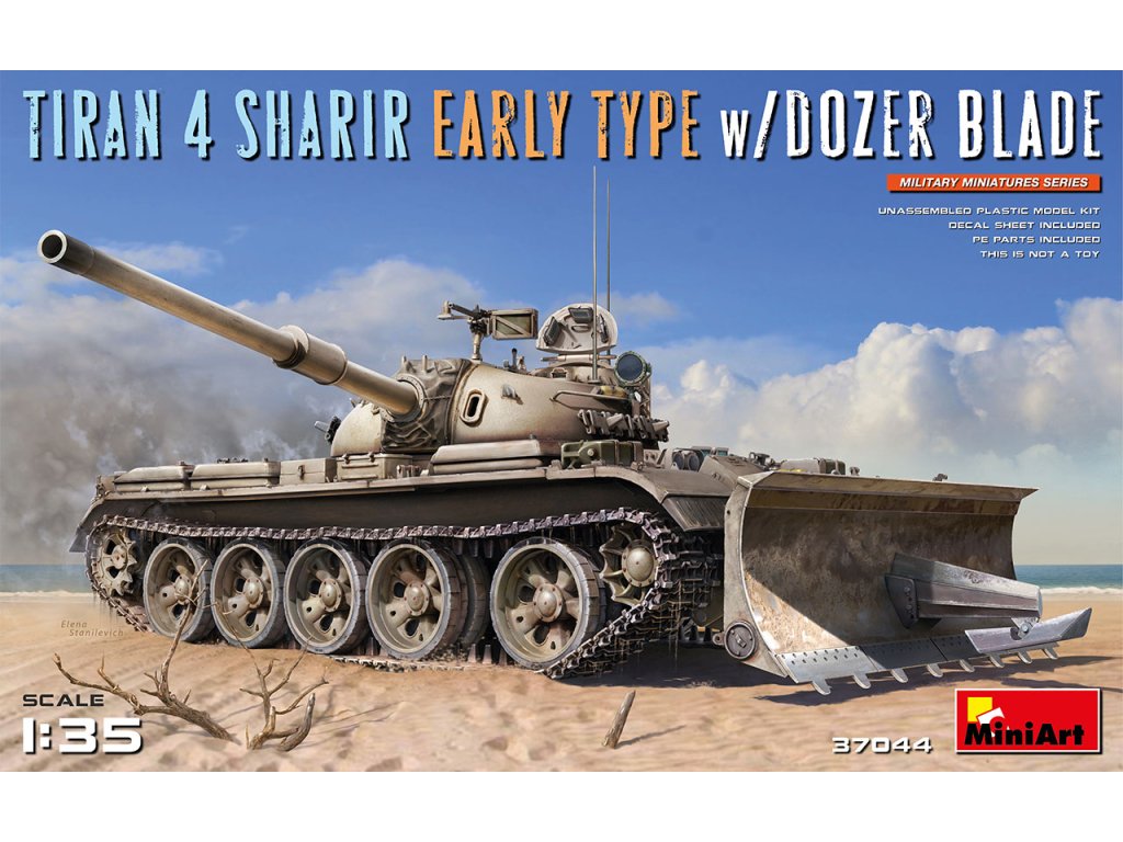 5204 1 35 tiran 4 sharir early type w dozer blade miniart