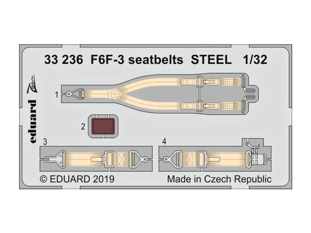 F6F-3 seatbelts STEEL 1/32 recommended for TRUMPETER