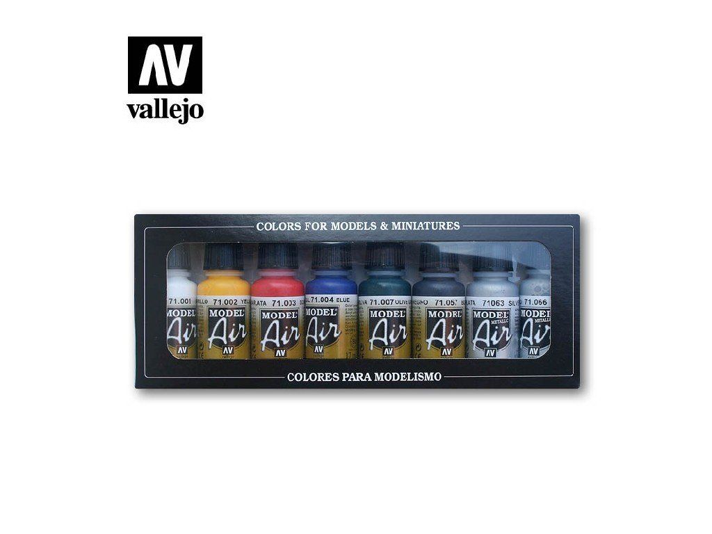 Vallejo Model Air 71174 Basic Colors 8 colors set (18 ml)