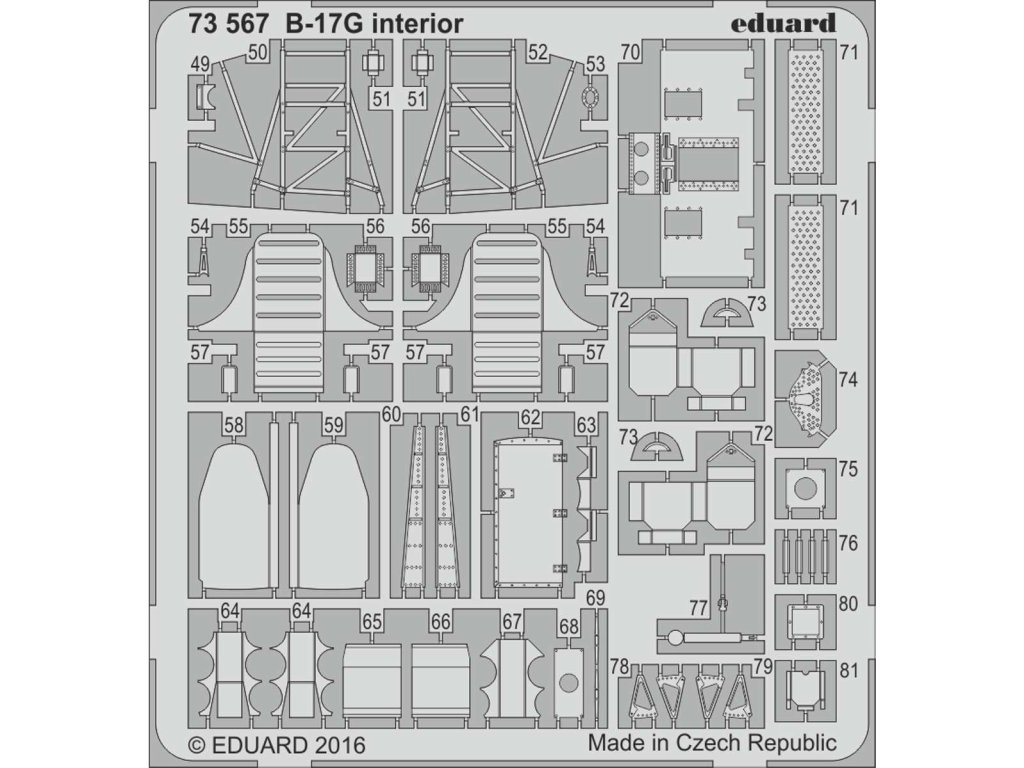 1/72 B-17G cockpit interior for AIRFIX kit