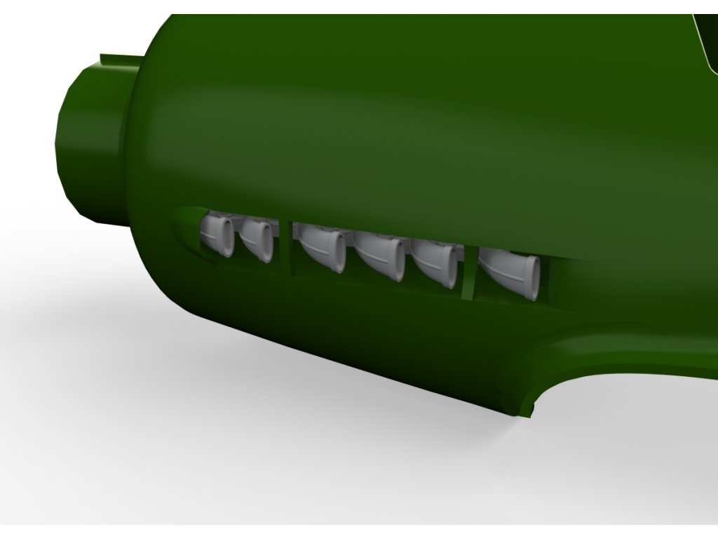 Fw 190D exhaust stacks 1/48 recommended for EDUARD