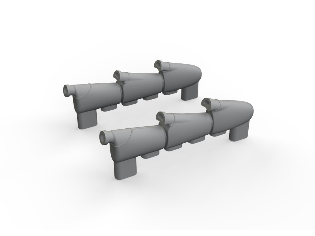 Hurricane Mk.I exhaust stacks 1/72 recommended for ARMA HOBBY