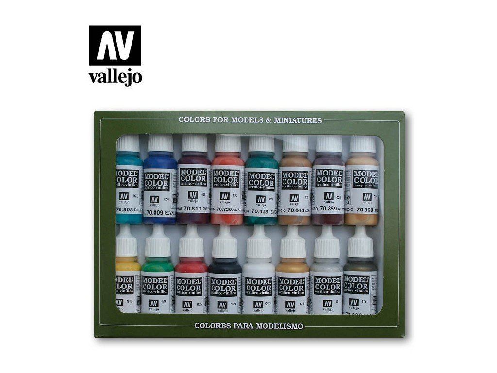 Vallejo Model Color 70142 Medieval Colors Figure / 16 colors set (18 ml)