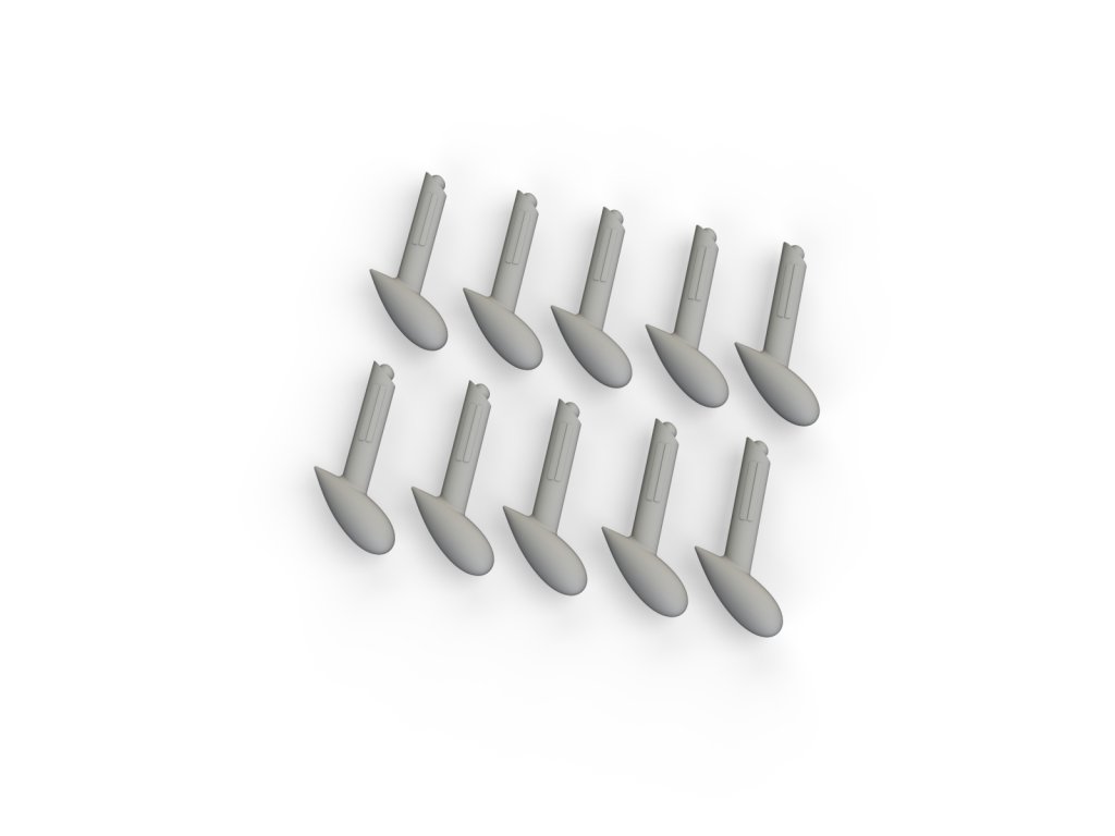 Bf 109 balance weights PRINT 1/48 recommended for EDUARD