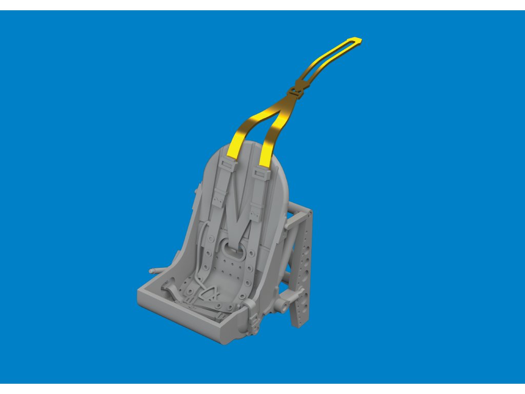 Spitfire Mk.I/II/V metal seat w/ integral belts PRINT 1/72 recommended for IBG