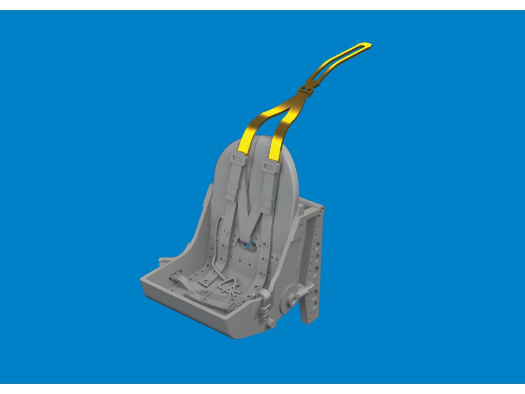 Spitfire Mk.I/II/V bakelite seat w/ integral belts PRINT 1/72 recommended for IBG