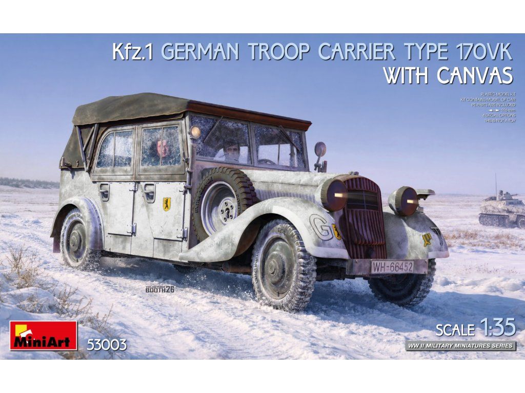 1/35 Kfz.1 German Troop Carrier Type 170VK w/Canvas