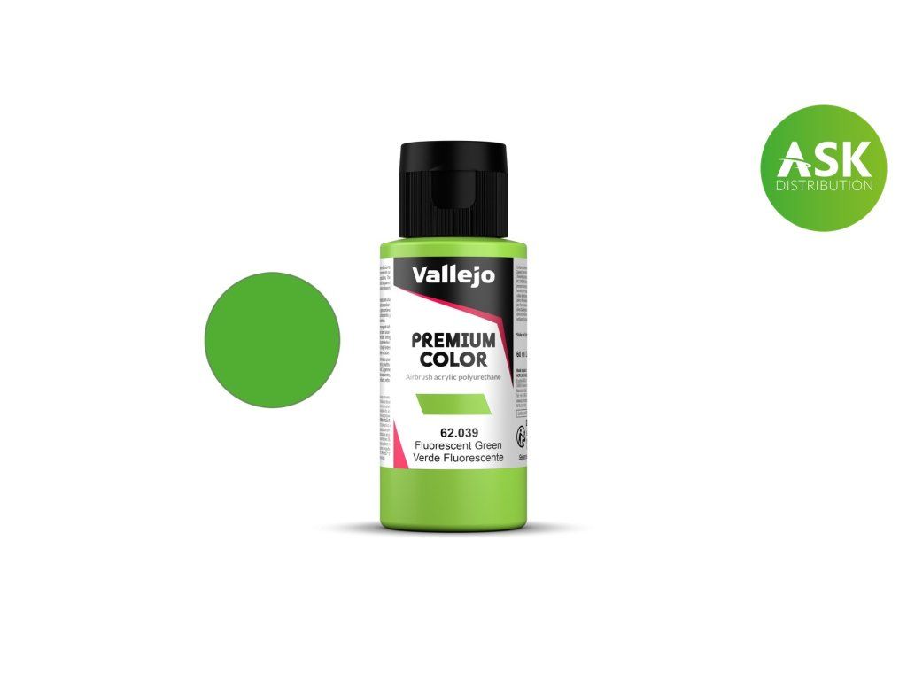 Vallejo Premium Color 62039 Green Fluo Fluorescent (60 ml)