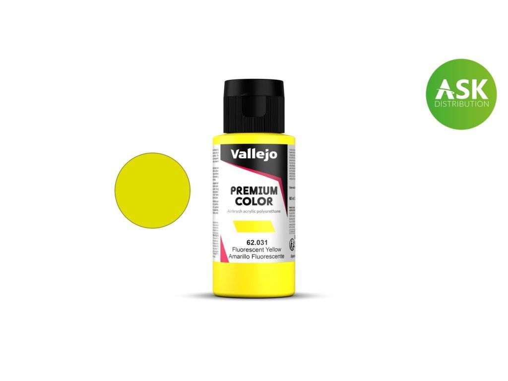 Vallejo Premium Color 62031 Yellow Fluo Fluorescent (60 ml)