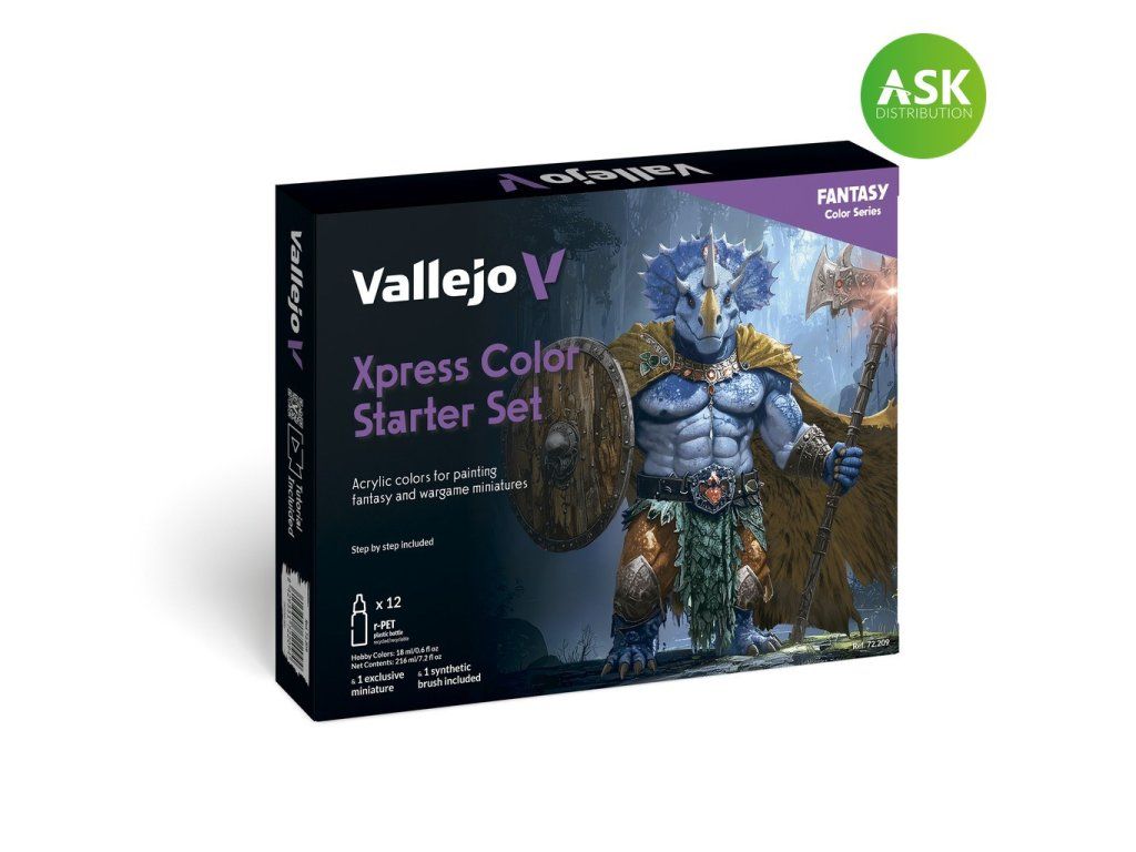 Vallejo Xpress Color 72209 Starter Set 12 colors + figure (18 ml)