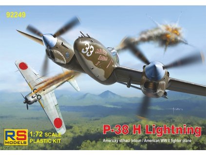 Plastikový model letadla 1/72 P-38 H Lightning 4 decal v. for USA