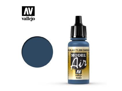 Vallejo Model Air 71266 Dark Blue RLM24 Color (18 ml)