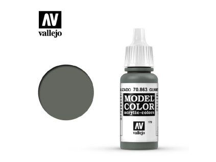 Vallejo Model Color 70863 Gunmetal Metallic (18 ml)