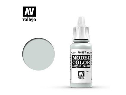 Vallejo Model Color 70997 Silver Metallic (18 ml)