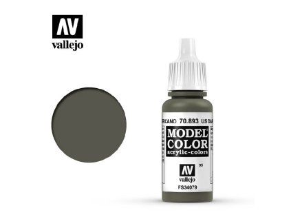 Vallejo Model Color 70893 US Dark Green Matt (18 ml)