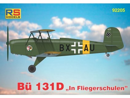 Plastikový model letadla 1/72 Bücker Bü-131 D 5. decal v. for Luftwaffe, Hungary