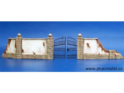 1/35 Wall with metal gate