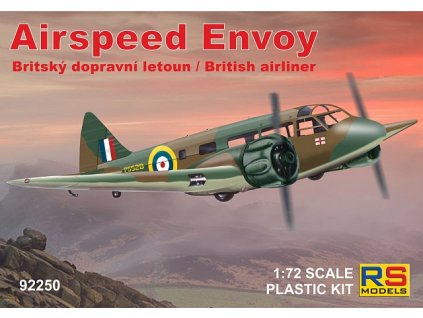Plastikový model letadla 1/72 Airspeed Envoy 4 decal v. for Spain,  Nanking, RAF