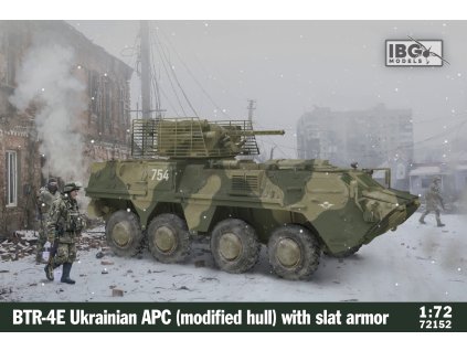 1/72 BTR-4E Ukrainian APC (Modified Hull) with Slat Armor