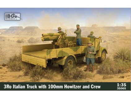 1/35 3Ro Italian Truck with 100mm Howitzer and Crew Figures (4 figures included)