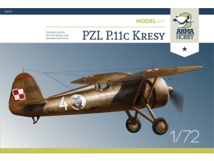 1/72 PZL P.11c "Kresy" Model Kit - Arma Hobby