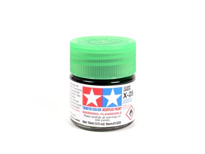 18431 tamiya 81525 acrylic mini x 25 clear green