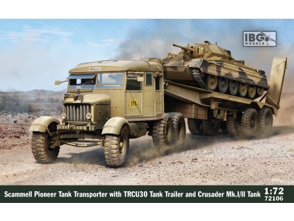 1/72 Scammell Tank Transporter with TRCU30 Trailer and Crusader Mk.I/II (2in1)
