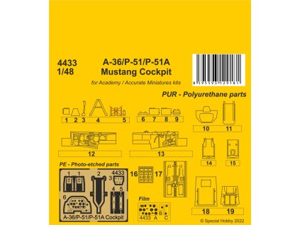 1/48 A-36/P-51/P-51A  Mustang Cockpit