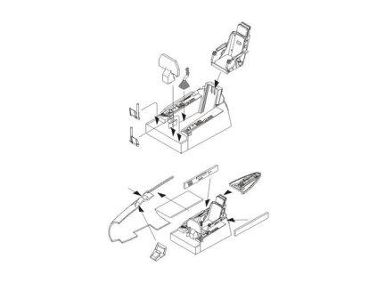 1/72 F-86F Sabre – Interior set for Airfix kit