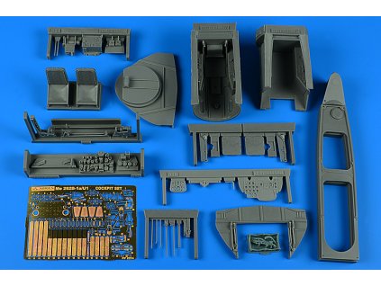 19931 1 32 me 262 b 1a u 1 nightfighter cockpit set for revell kit