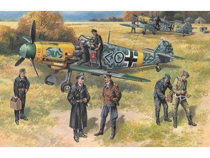 1/48 Bf 109F-2 with German Pilots and Ground Personnel