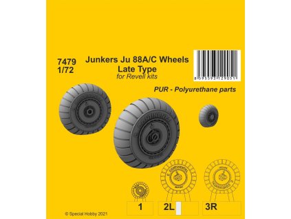 1/72 Junkers Ju 88A/C Wheels Late Type