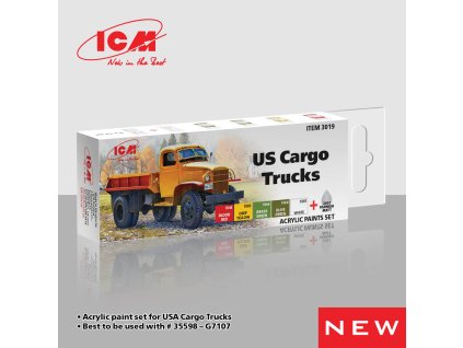 ICM US Cargo Trucks - acrylic paint set 
6 bottles х 12 ml