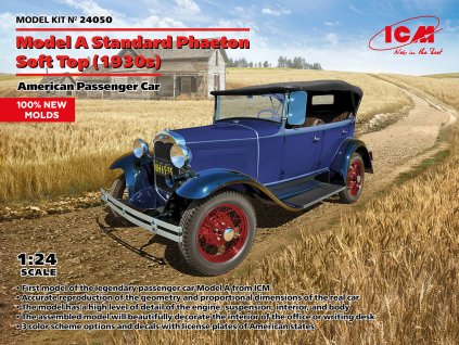 1/24 Model A Standard Phaeton Soft Top (1930s),  American Passenger Car
